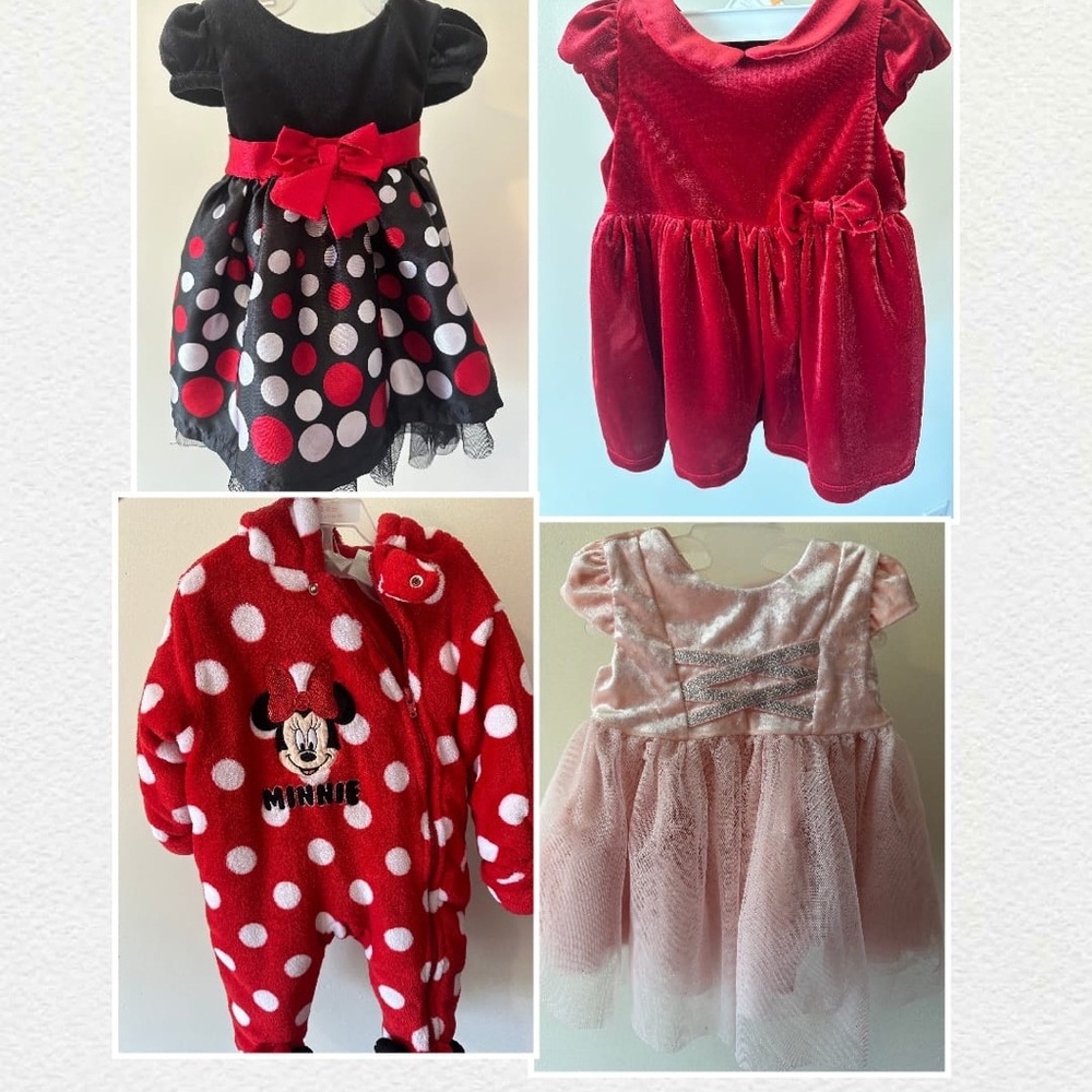 Red and Black Polka Dot Dress Set